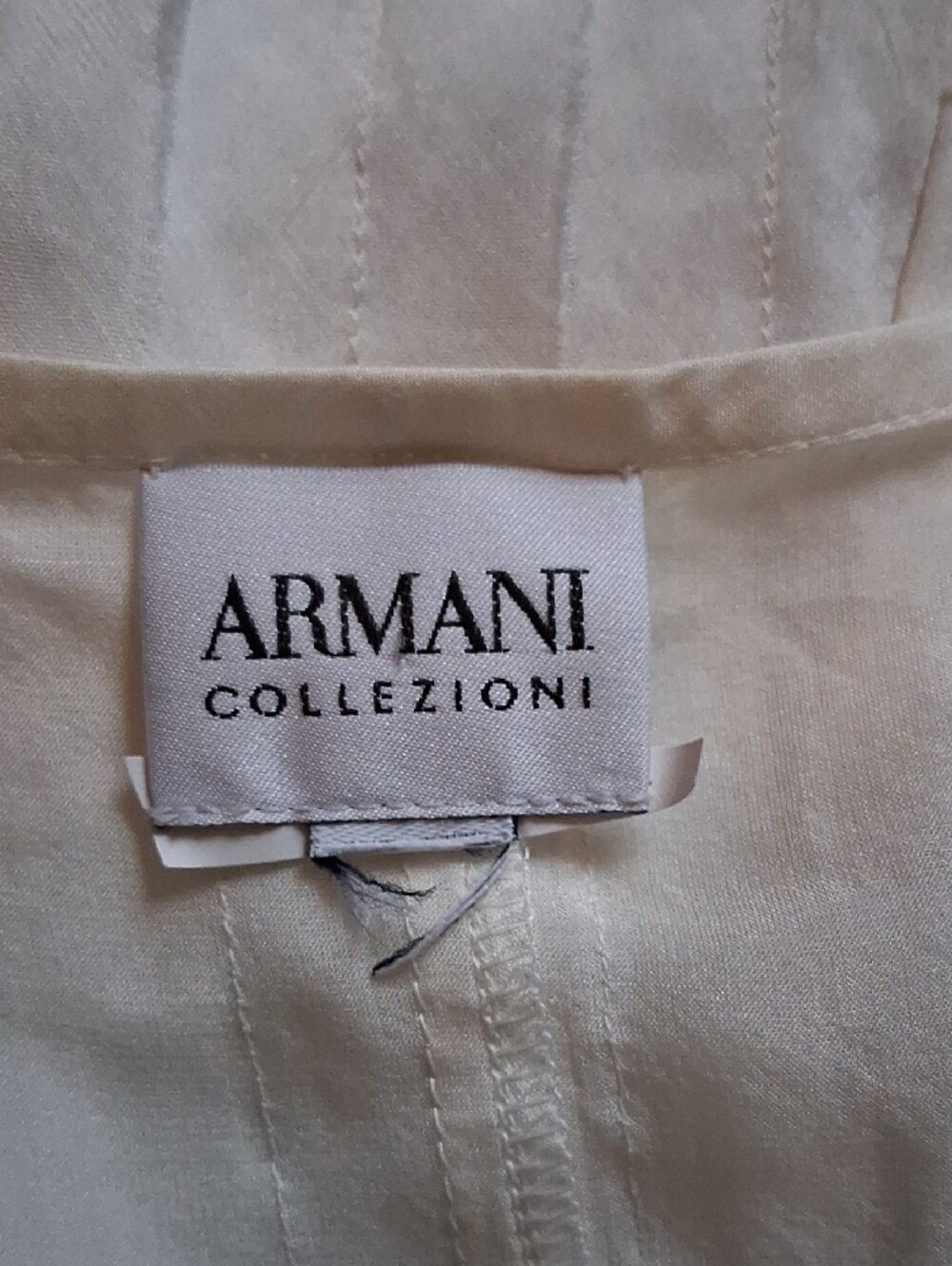 Armani Exchange Cream Silk Sleeveless Camisole - Picture 3 of 5